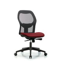 Blue Ridge Ergonomics VMBST-RG-T0-NF-RC-8815 Rutledge Vinyl Stool with Back - Medium Bench Height with Casters in Borscht Supernova™ Vinyl