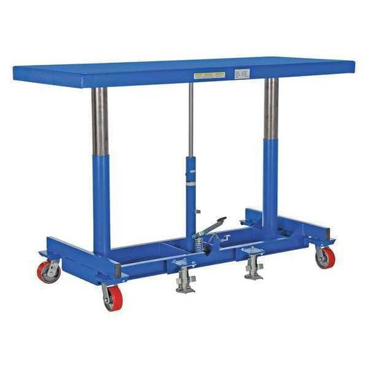 Vestil LDLT-3072 Long Deck Cart 2000lb 72 x 30 Poly-On-Steel Casters