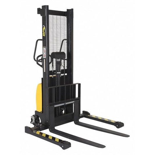 Vestil SE/HP-63-AA 63" Max H Adj. Arm Stacker Hand Pump/Pwr, Load Cap. 2000 lb.