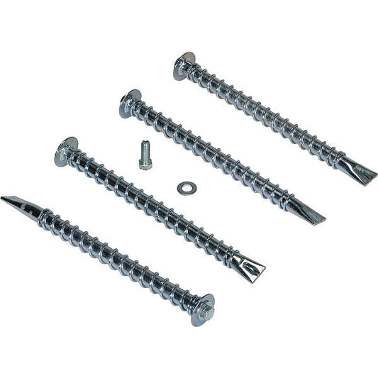 Vestil AS-HDA-12-4PK Concrete Screw, Flat, 1.625 L, Steel 4 PK