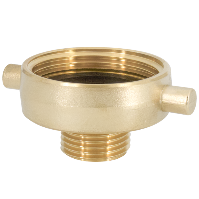 Legend Valves 322-734 2-1/2" x 1" Forged Brass Hose Hydrant Adapter