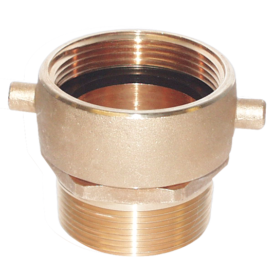 Legend Valves 322-201 1-1/2" x 1-1/2" Forged Brass Fire Hose Swivel Adapter