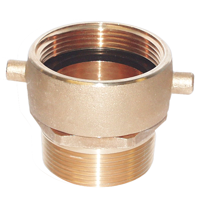 Legend Valves 322-235 2-1/2" x 3" Forged Brass Fire Hose Swivel Adapter