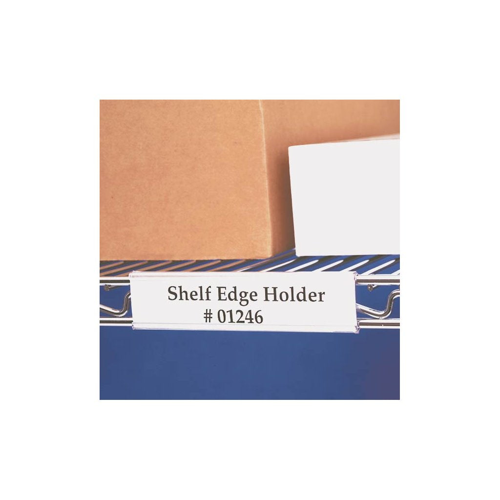 Aigner Label Holder WR-1224 - Wire·Rac™ Wire Shelving Snap-On Label Holder - 24" - 6/Pack