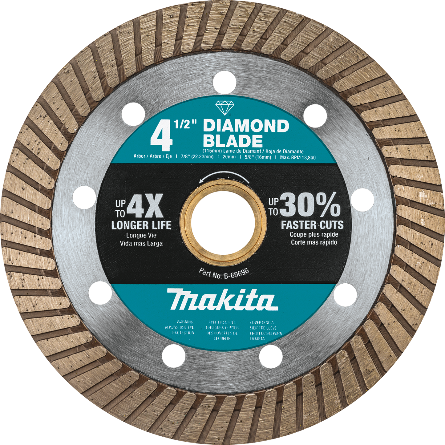 Makita B-69696 4‘1/2" Diamond Blade, Turbo, General Purpose