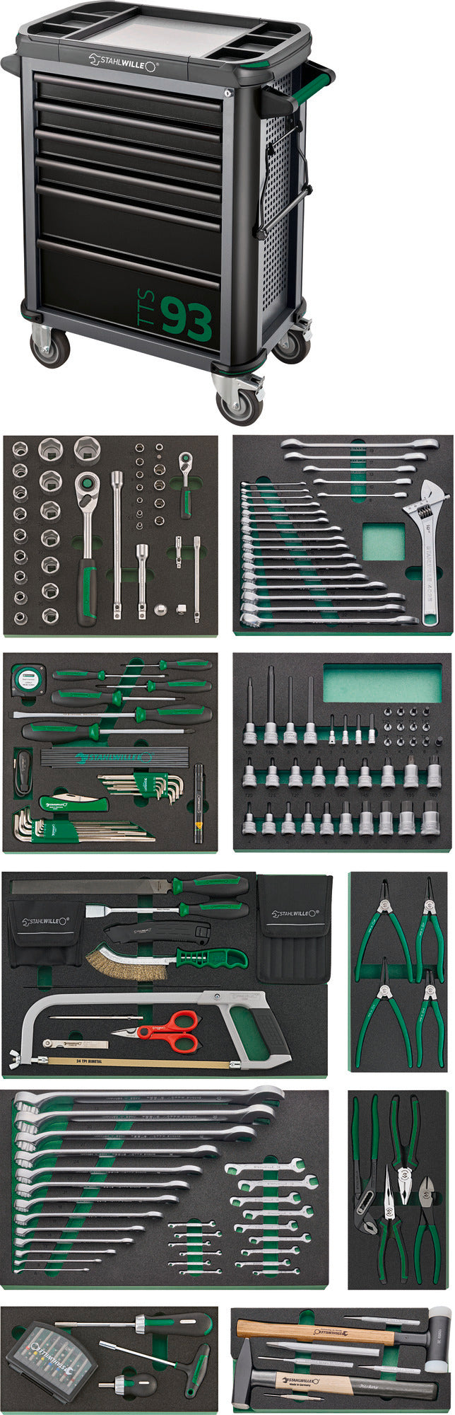 Stahlwille 98830180 93/250QR Assortment Tools With Tool Trolley