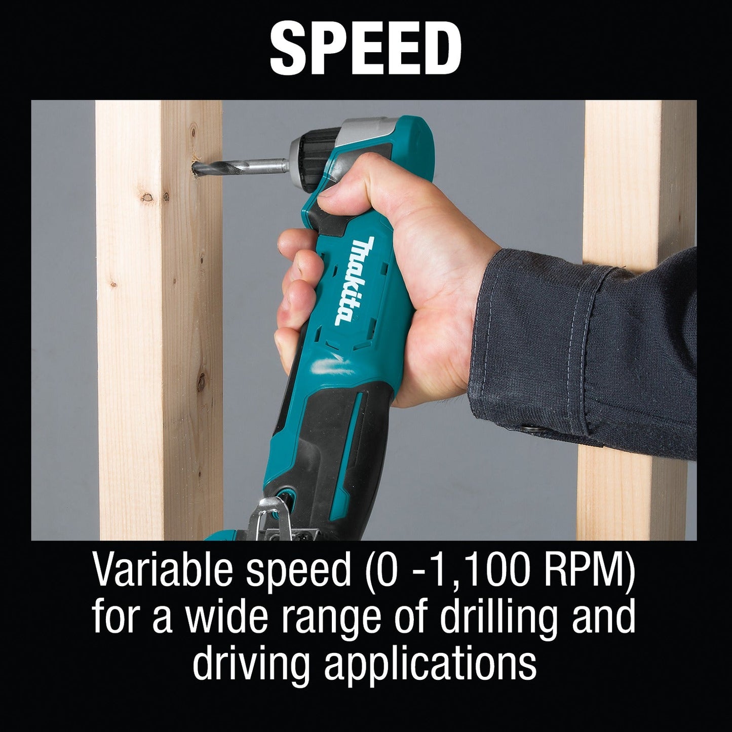 Makita AD04R1 12V max CXT® Lithium‘Ion Cordless 3/8" Right Angle Drill Kit (2.0Ah)
