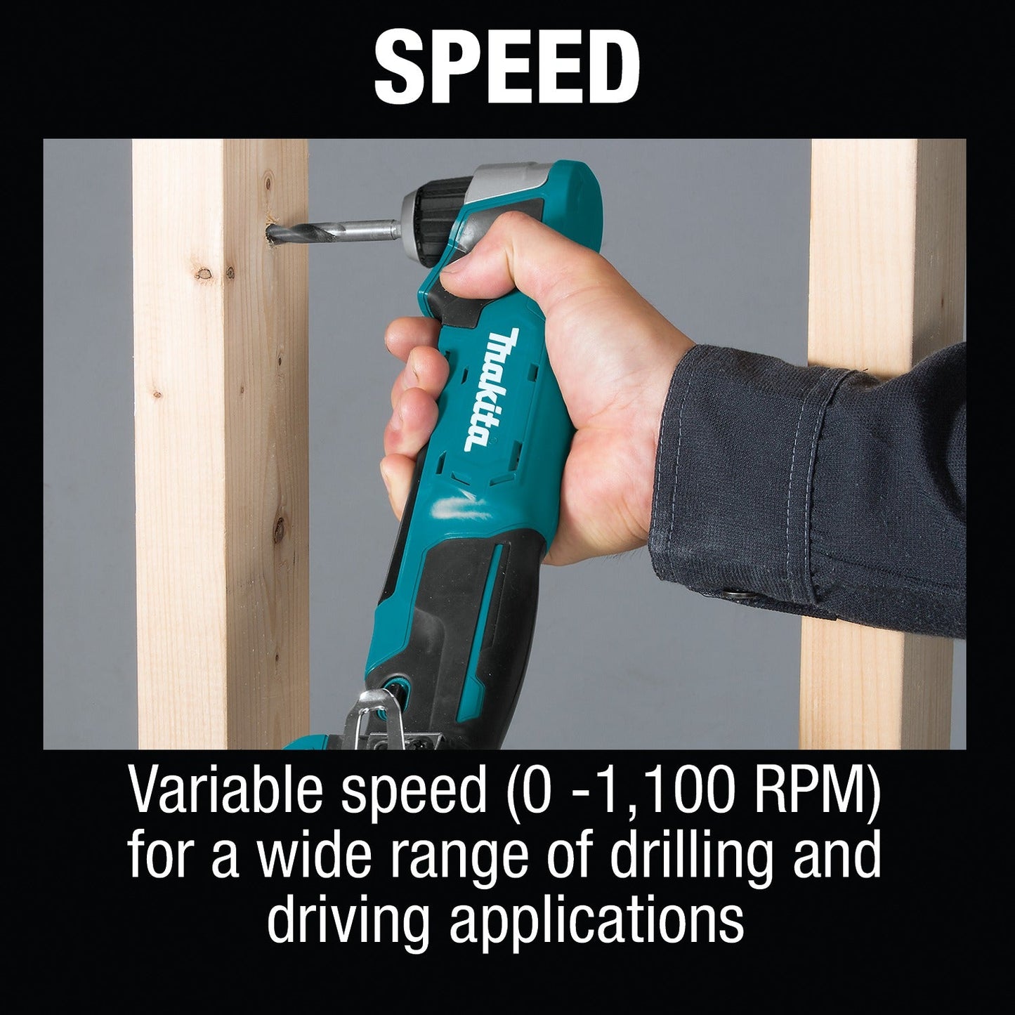 Makita AD04Z 12V max CXT® Lithium‘Ion Cordless 3/8" Right Angle Drill, Tool Only