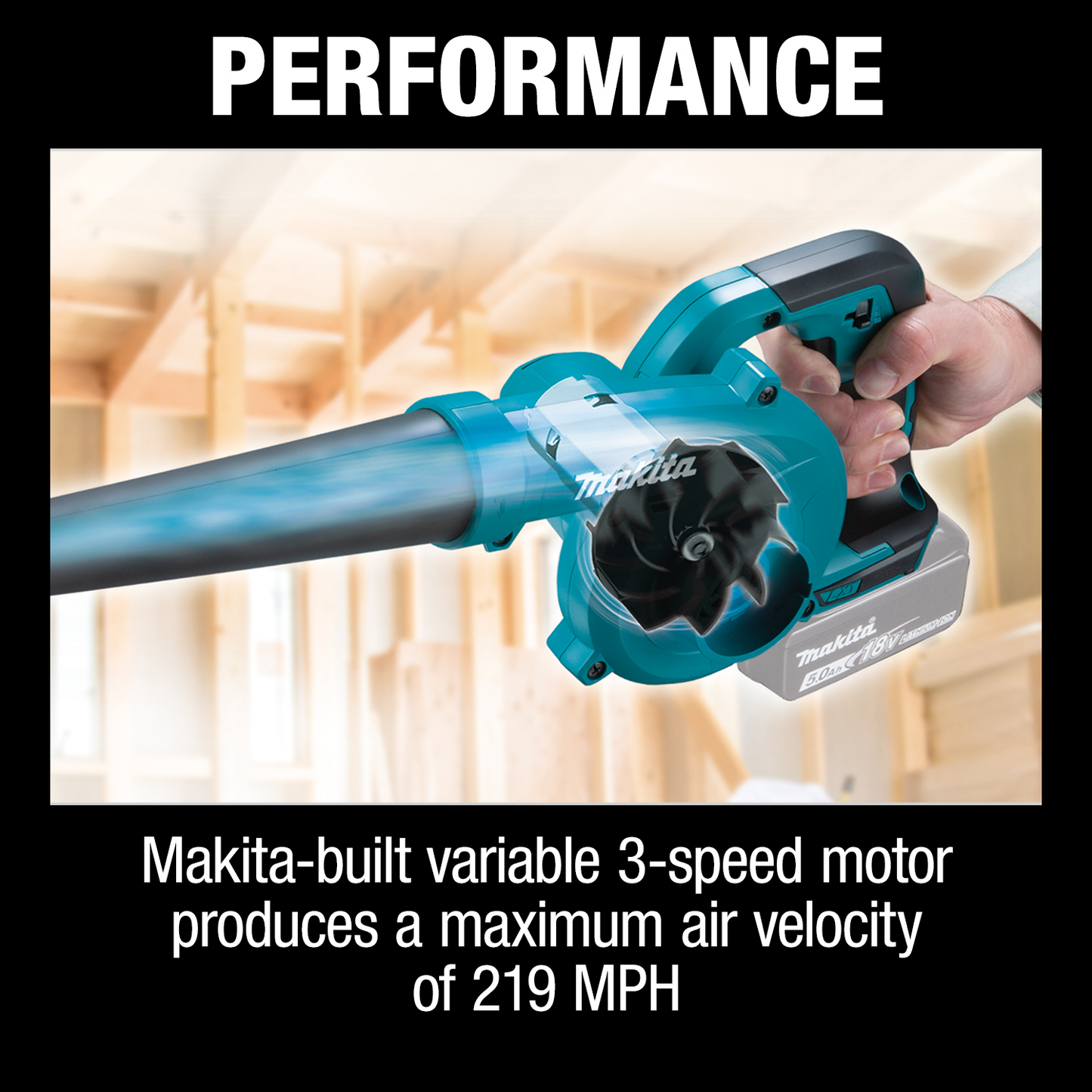 Makita XBU05Z 18V LXT® Lithium‘Ion Cordless Blower, Tool Only