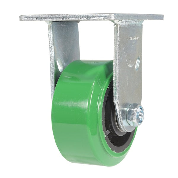 Vestil CST-F34-4X2DT-R Polyurethane Rigid Caster 4 In. Diameter x 2 In. Width 700 Lb. Capacity Green/Black