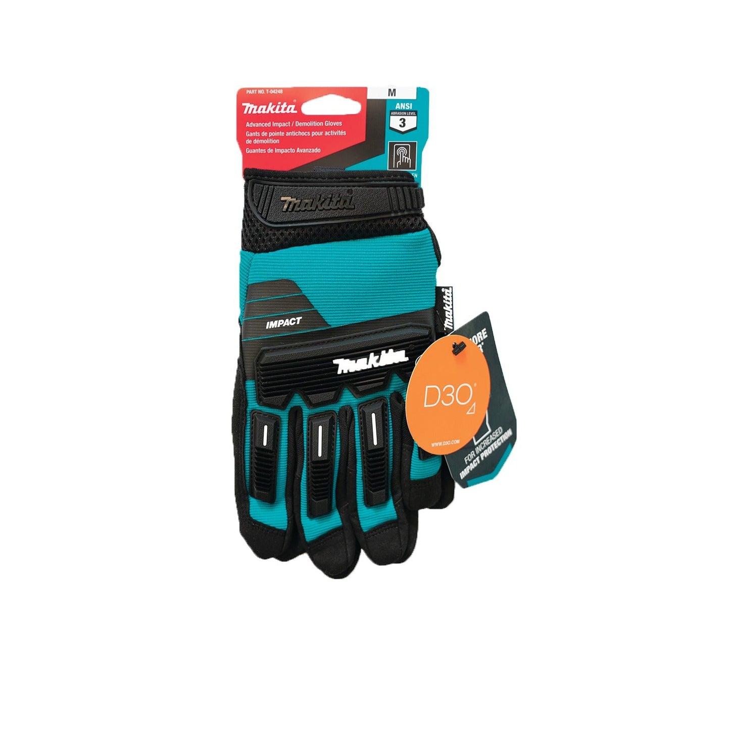 Makita T-04248 Advanced Impact Demolition Gloves (Medium)