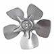 Packard A61837 Aluminum Fan Blade, 5 Blade, 8 Diameter, Ccw, Hubless