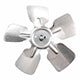 Packard A60604 Aluminum Fan Blade, 5 Blade, 6 Dia., Cw, 1/4 Bore, Hub On Intake