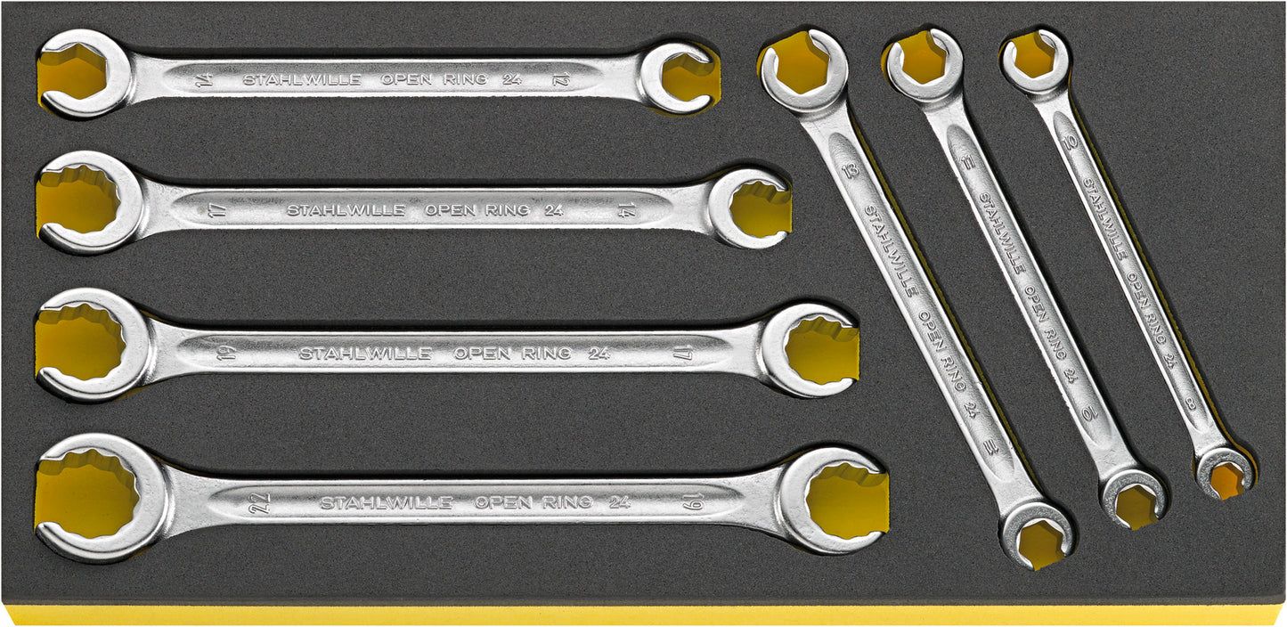 Stahlwille 96838758 TCS 24/7, 8X10-19X22 MM Double Ring Wrench Set