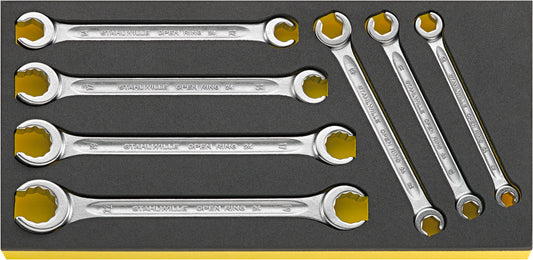 Stahlwille 96838758 TCS 24/7, 8X10-19X22 MM Double Ring Wrench Set