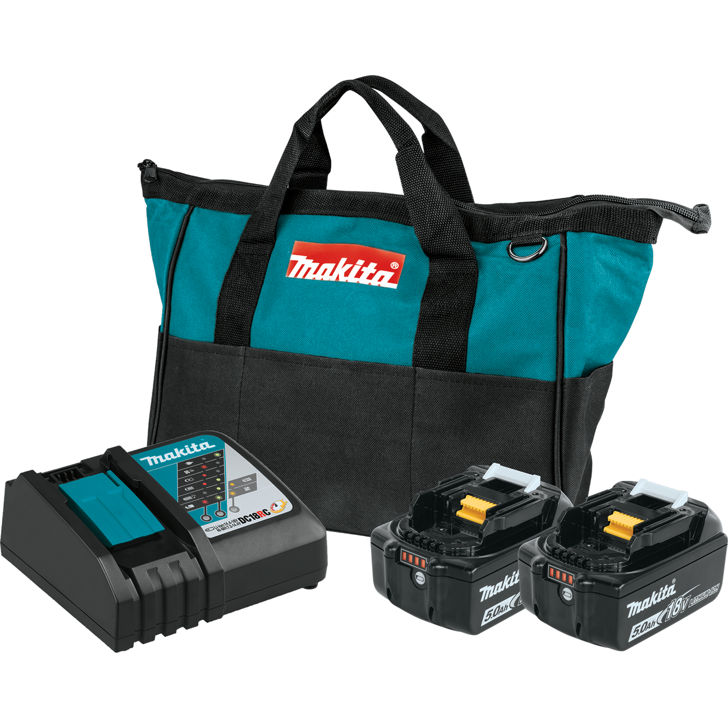 Makita BL1850BDC2 18V LXT® Lithium‘Ion Battery and Rapid Optimum Charger Starter Pack (5.0Ah)