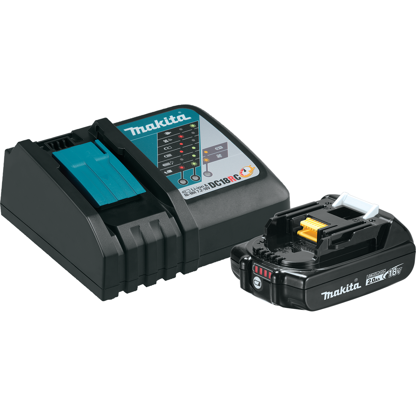 Makita BL1820BDC1 18V LXT® Lithium‘Ion Compact Battery and Rapid Charger Starter Pack (2.0Ah)