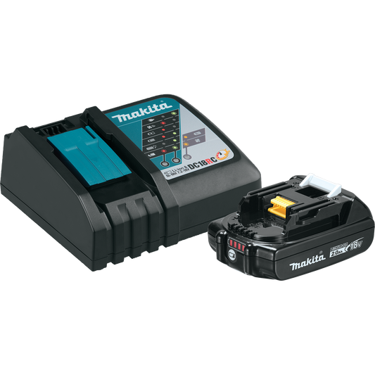 Makita BL1820BDC1 18V LXT® Lithium‘Ion Compact Battery and Rapid Charger Starter Pack (2.0Ah)