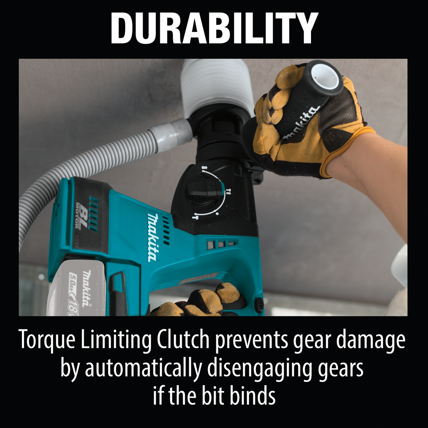 Makita XRH01Z 18V Lxt® Lithiumion Brushless Cordless 1" Rotary Hammer, Accepts Sdsplus Bits, Tool Only