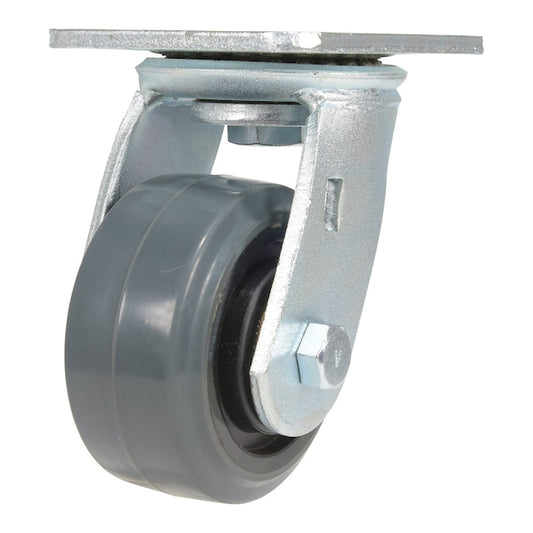 Vestil CST-KSM-4X2MR-S Rubber Swivel Caster 4 In. Diameter x 2 In. Width 551 Lb. Capacity Dark Gray/Gold