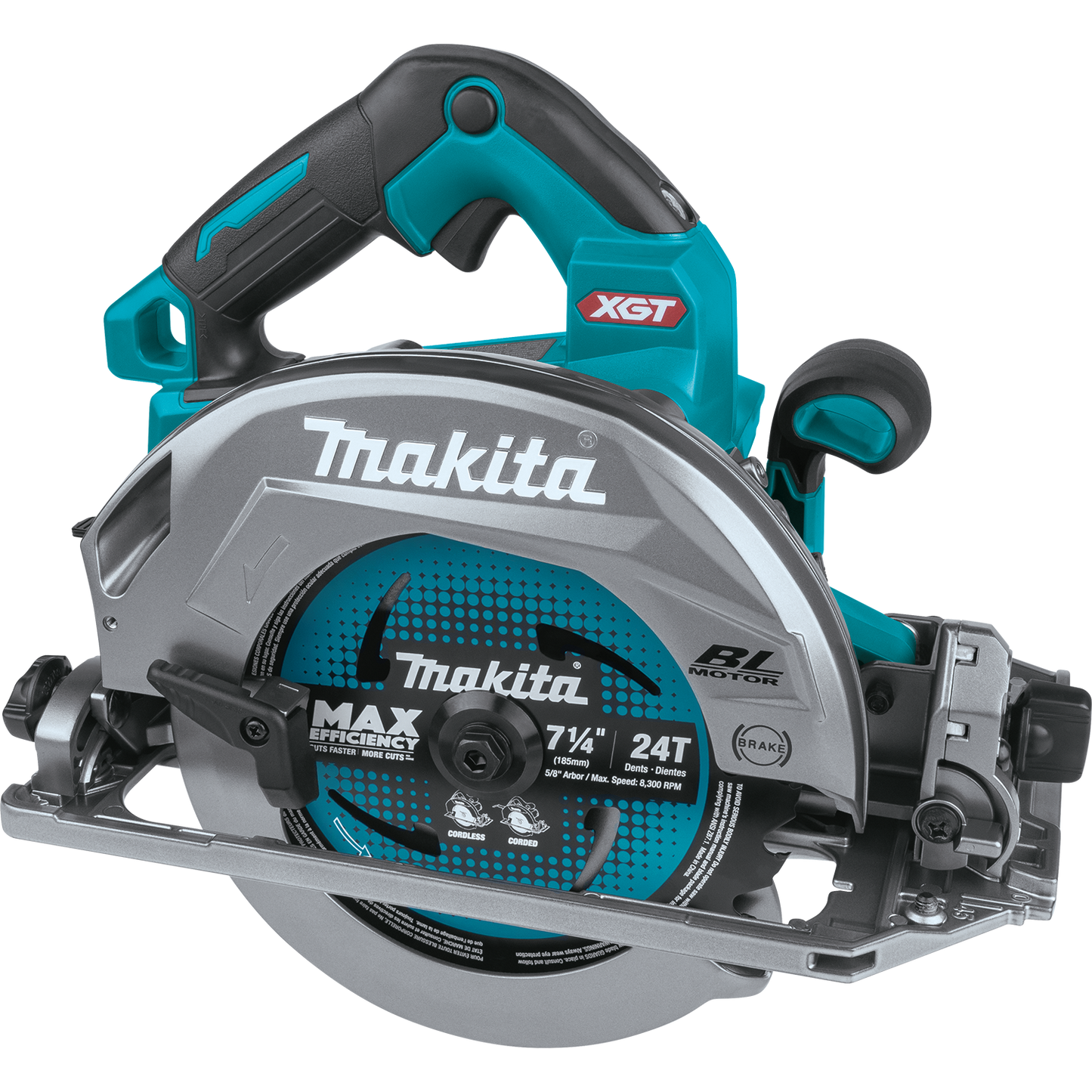 Makita GSH02Z 40V max XGT® Brushless Cordless 7‘1/4" Circular Saw with Guide Rail Compatible Base, AWS® Capable, Tool Only