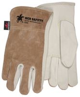 MCR SAFETY 3204KL Cow Grain Drvr/Split Back Kevlar Lined L