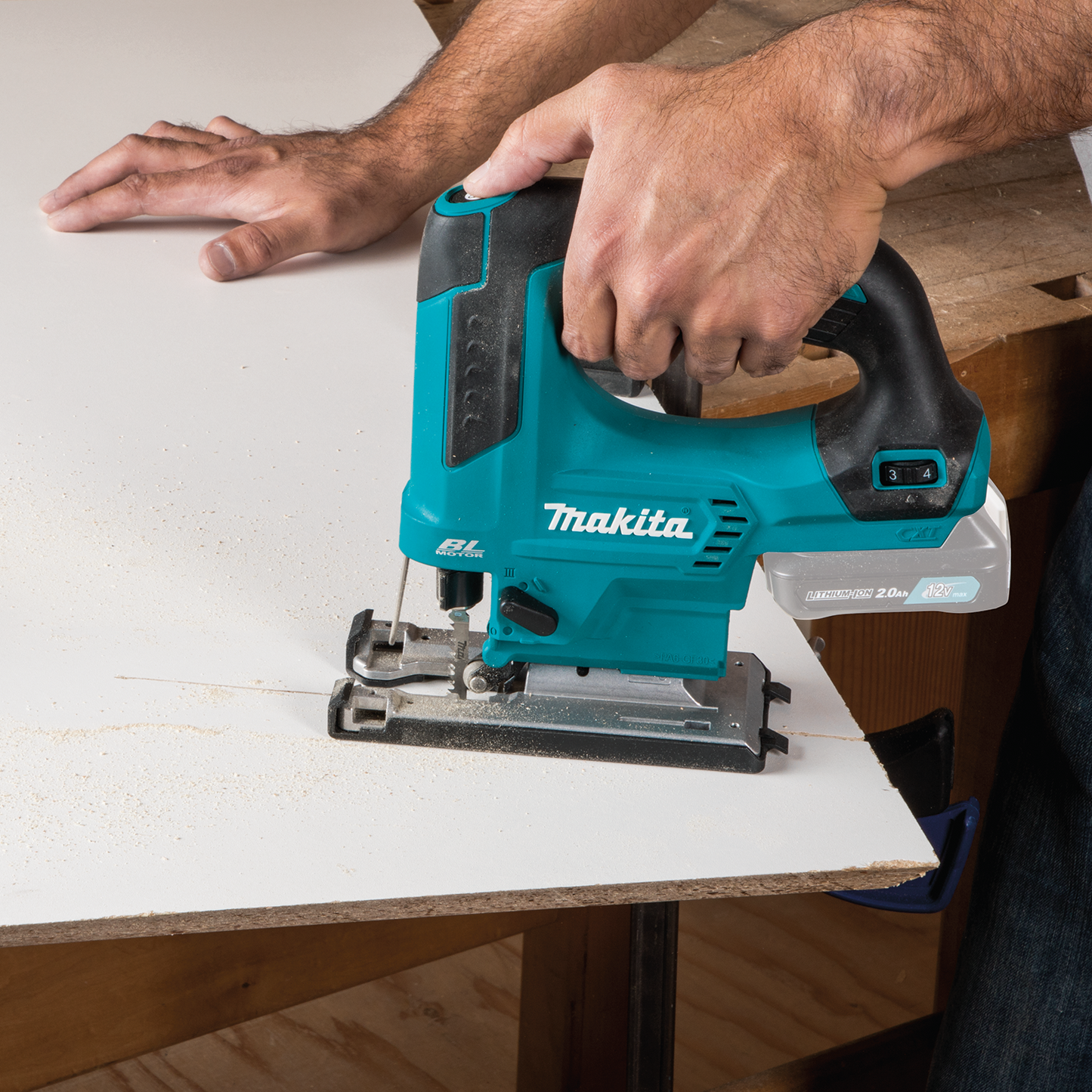 Makita VJ06Z 12V max CXT® Lithium‘Ion Brushless Cordless Top Handle Jig Saw, Tool Only