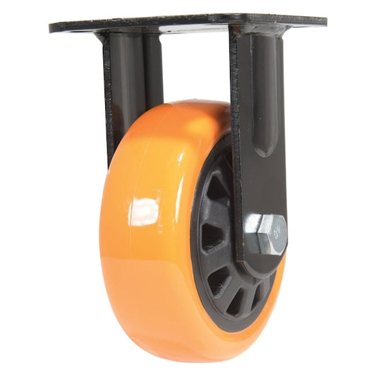 Vestil CST-BN-5X2PUP-R Polyurethane Rigid Caster 5 In. Diameter x 2 In. Width 726 Lb. Capacity Orange/Black