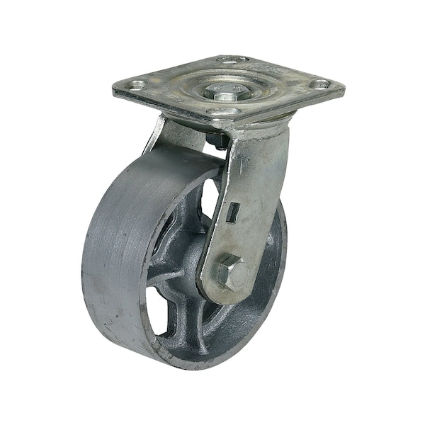 Vestil CST-MA-5X2-S Cast Iron/Steel Swivel Caster 5 In. Diameter x 2 In. Width 1000 Lb. Capacity Gray