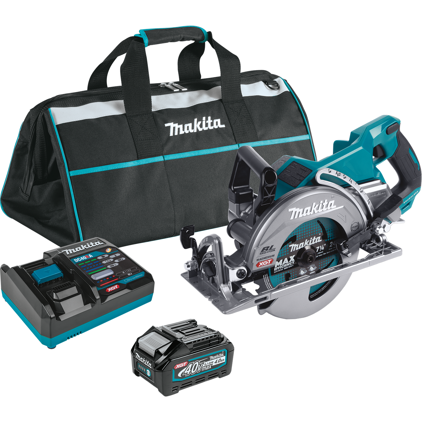 Makita GSR01M1 40V max XGT® Brushless Cordless Rear Handle 7‘1/4 Circular Saw Kit (4.0Ah)