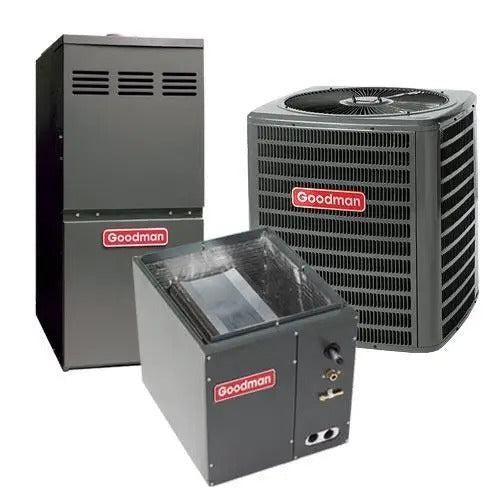 Goodman 2.5 Ton 15.2 SEER2 92% AFUE 60,000 BTU Goodman Gas Furnace and Air Conditioner System - Horizontal  (GSXH-CHPTA-GM9S9)