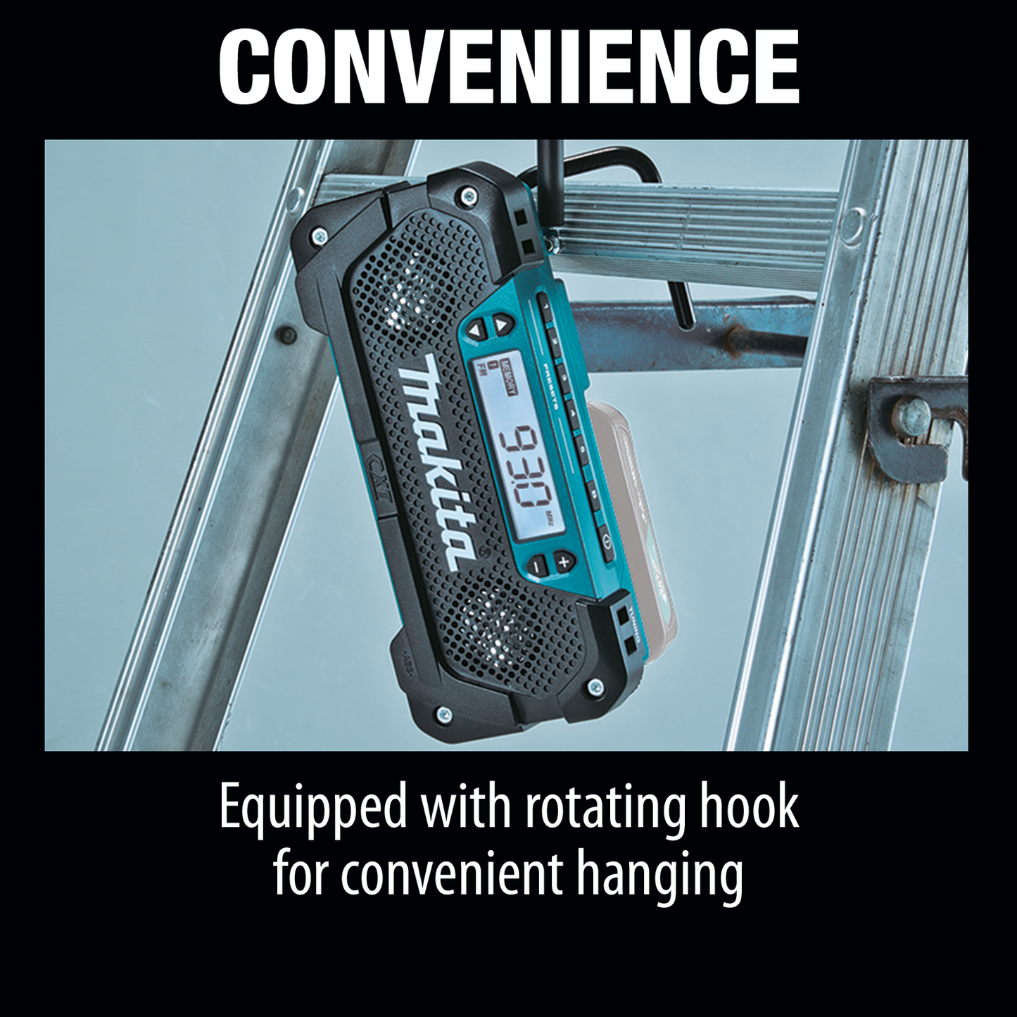 Makita RM02 12V Max Cxt® Lithiumion Cordless Compact Job Site Radio, Tool Only