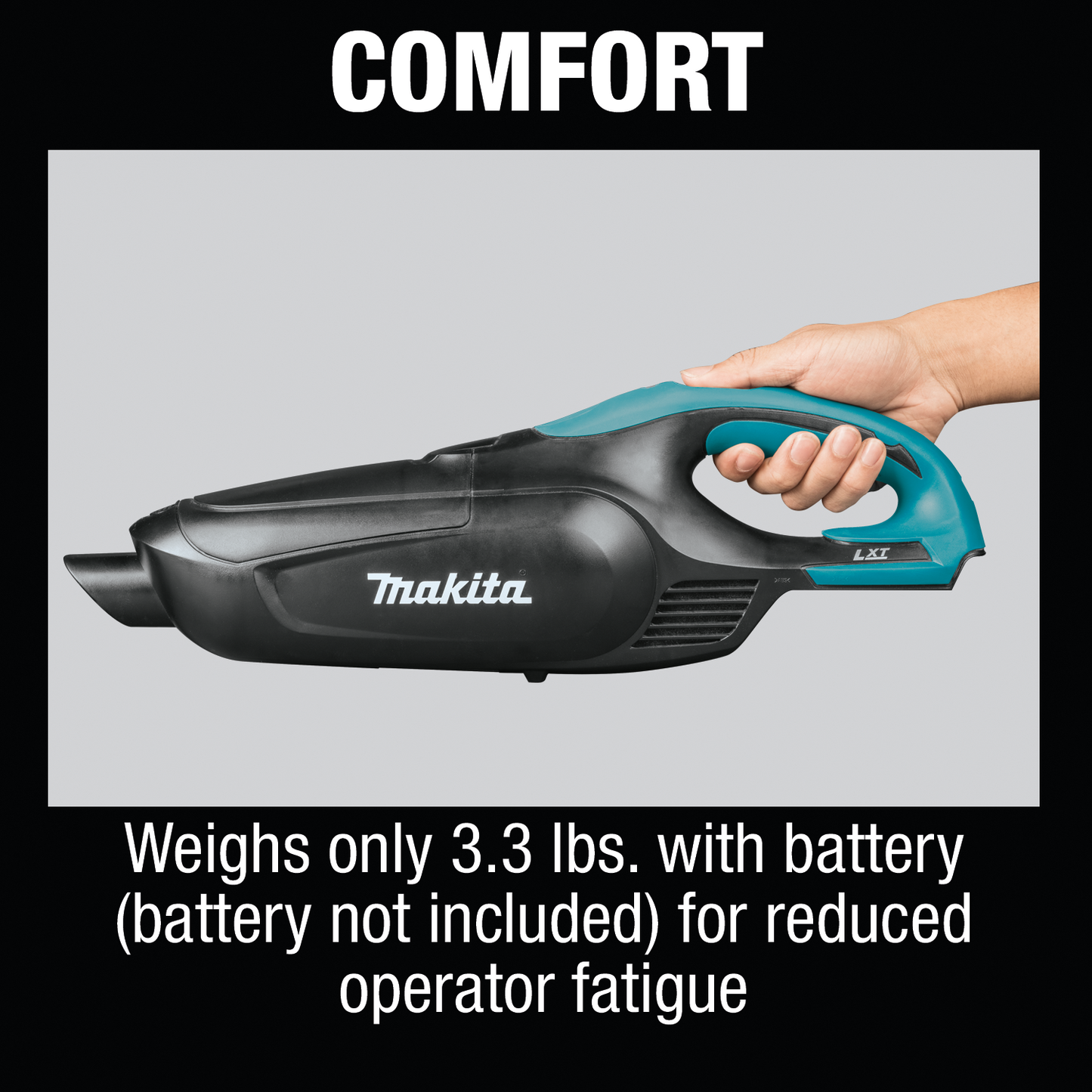 Makita XLC01ZB 18V LXT® Lithium‘ion Cordless Vacuum, Tool Only