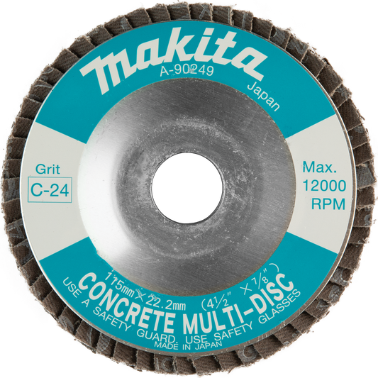 Makita A-90249 4‘1/2" x 7/8" Multi‘Disc, 24 Grit, Masonry, Flat Type 27