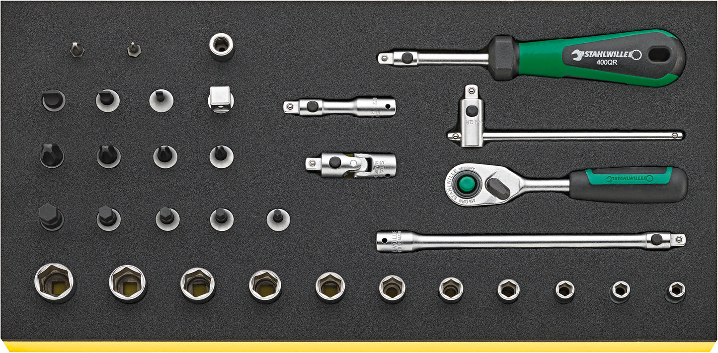 Stahlwille 96830365 TCS 40/41/44/8 QR Quickrelease Socket Set 1/4&Quot;