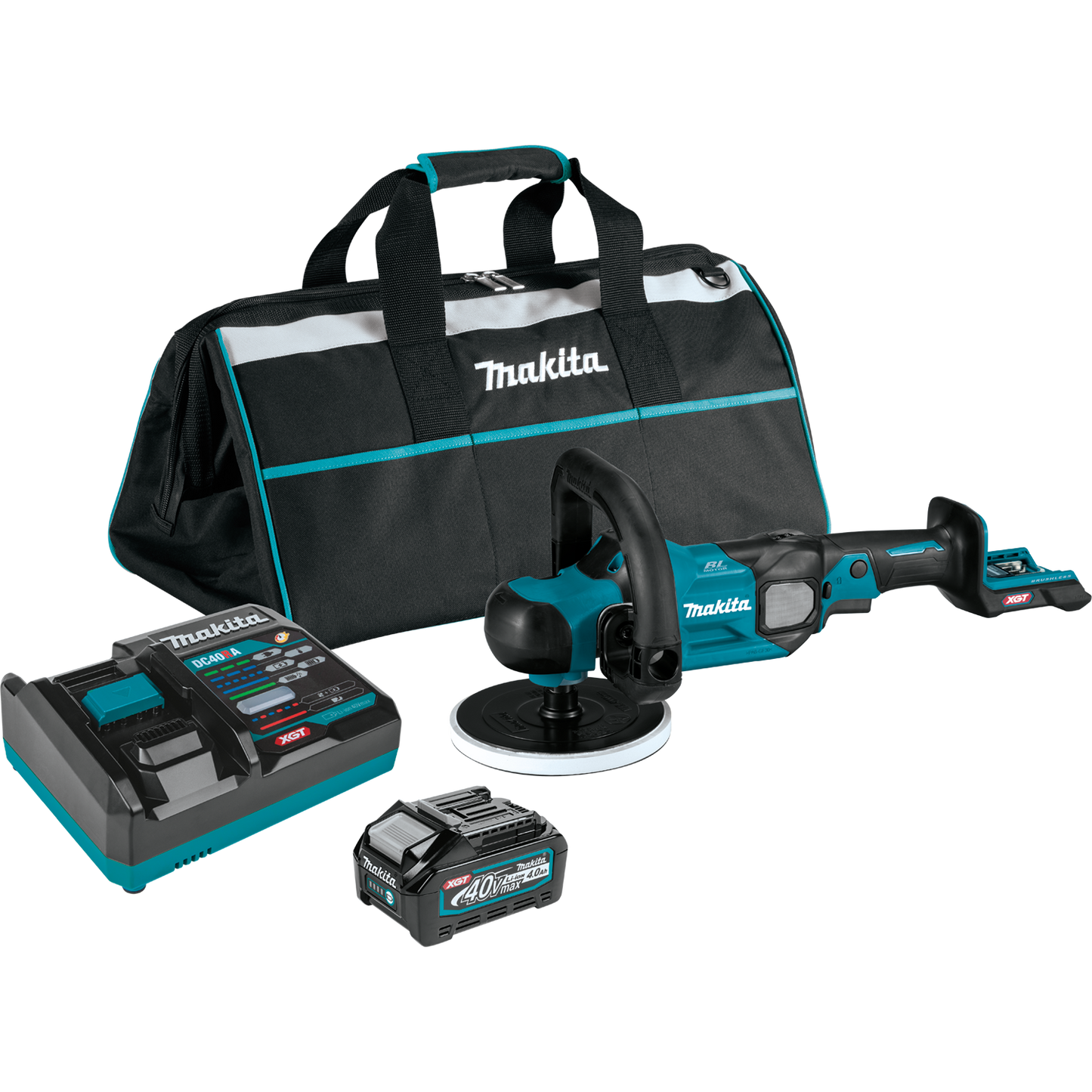 Makita GVP01M1 40V max XGT® Brushless Cordless 7" Polisher Kit, (4.0Ah)