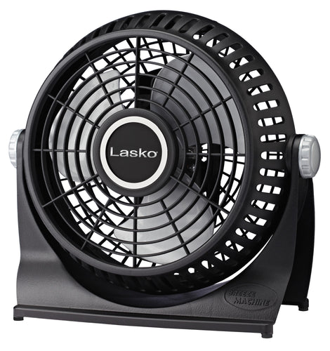 Lasko 507 10" Breeze Machine Pivoting 2-Speed Floor Fan - Black