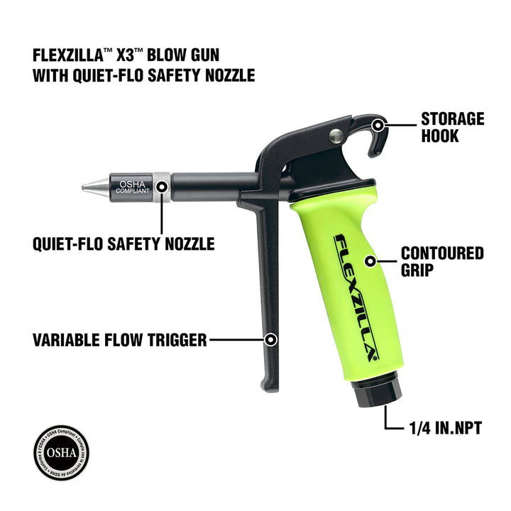 FlexZilla AG1102FZ Blow Gun with Quiet-Flo Safety Nozzle