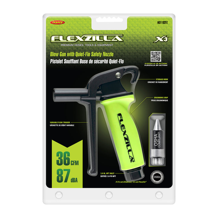 FlexZilla AG1102FZ Blow Gun with Quiet-Flo Safety Nozzle