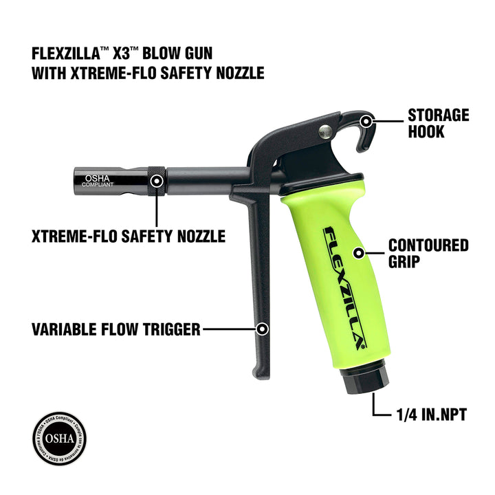 FlexZilla AG1202FZ Blow Gun with Xtreme-Flo Safety Nozzle