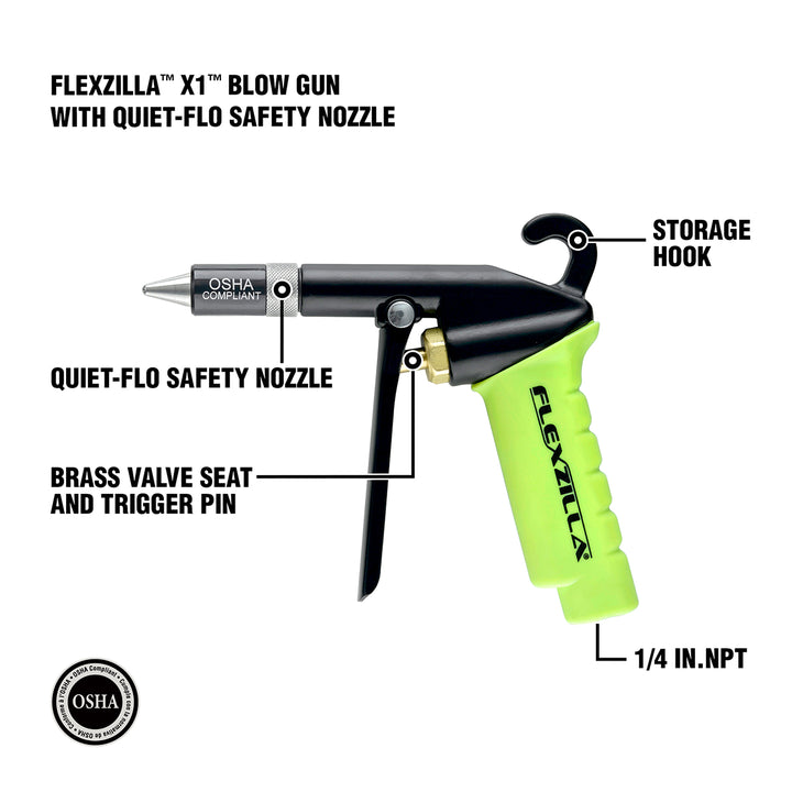 FlexZilla AG1402FZ Blow Gun with Quiet-Flo Safety Nozzle