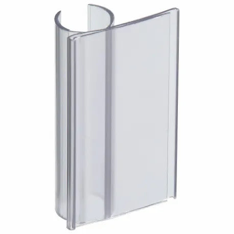 Aigner Label Holders EZ-POST™ EP-2400 Label Holder, 4 x 2 Inch Size, Clear, Slide-In, 25 Label Holders, Snap-On, PVC, Smooth