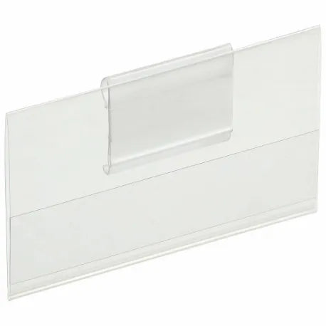 Aigner Label Holder ID35A Deck ID 3 in x 3 in, Clear, Slide-In, 25 Label Holders, Self-Adhesive, 25 PK