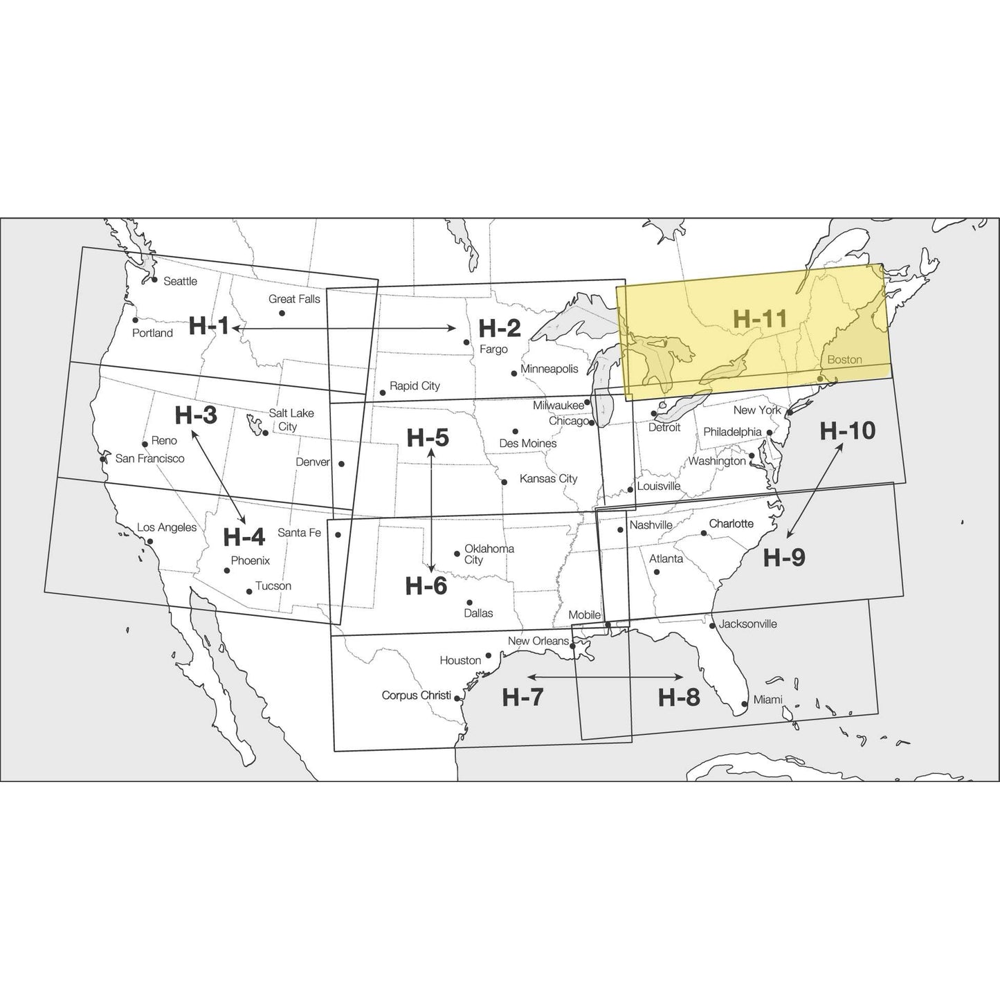 Paradise Clay FAAEHUS11 FAA Chart: High Altitude Enroute H 11/12