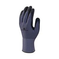 Delta Plus VE726NO11 Polyamide/Spandex 15G glove with Nitrile/PU Coated Palm, Gray/Black, Size 11