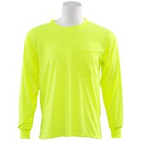 Delta Plus WEL14126HL4X 9602S CL 2 Jersey Knit Long Sleeve Tee, 4X, Hi Viz Lime