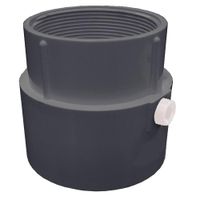 Jones Stephens D52452 4" PVC Pipe Fit Drain Base with Primer Tap, for 3-1/2" Spud