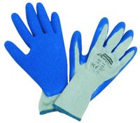HONEYWELL NORTH® NF14/10XL Durotask Gray Glove Cot/Poly Blue Rubber Palm (12 PR)