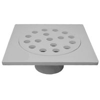 Jones Stephens D40020 6" x 6" Square PVC Utility Drain with Pipe Stop