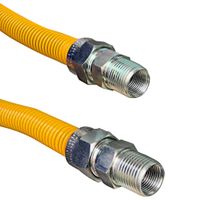 Jones Stephens G71150 5/8" OD (1/2" ID) X 48" Gas Connector, Yellow Coated Corrugated Stainless Steel, 3/4" MIP X 3/4" MIP